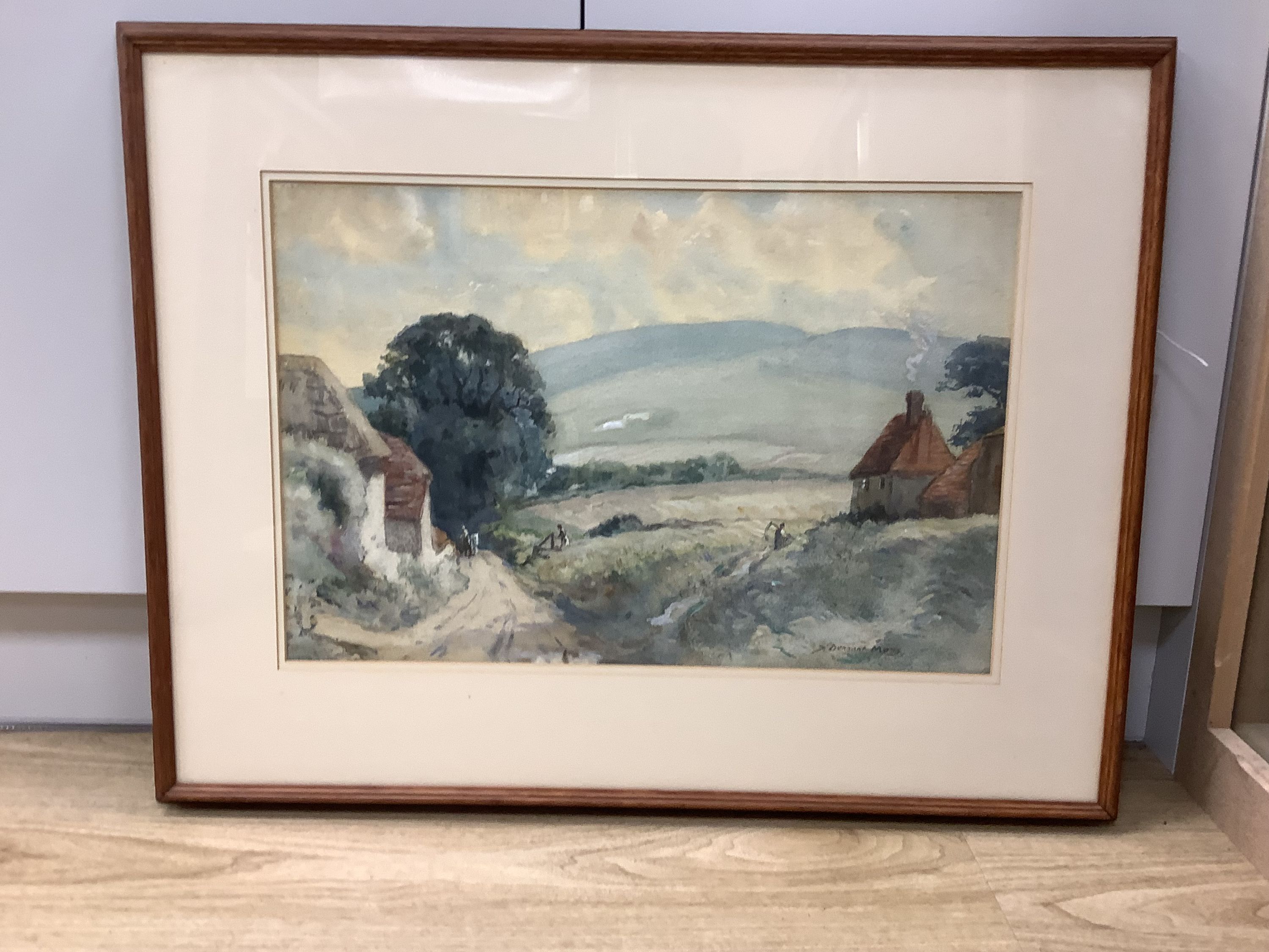 Sidney Dennant Moss (1885-1946), rural landscape, signed, watercolour